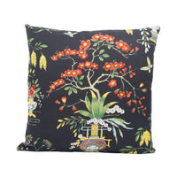 Thumbnail for Schumacher - Ming Vase - Black - Traditional Chinese Chinoiserie Designer Cushion Cover - Handmade Throw Pillow Designer Home Decor