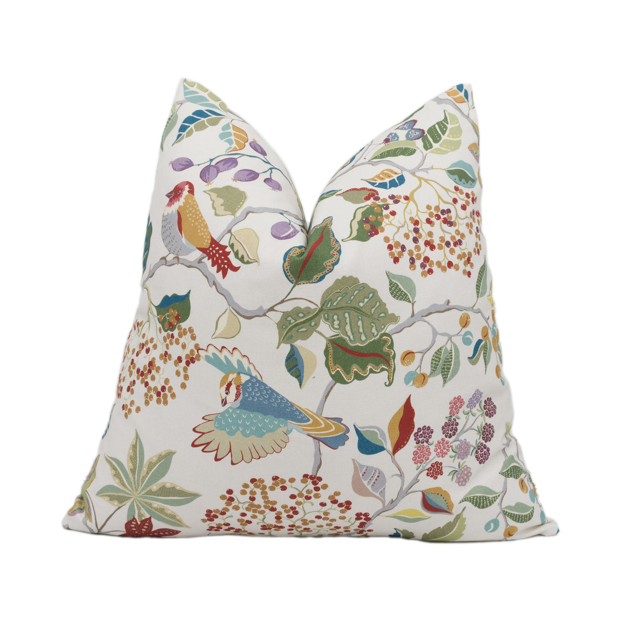 Sanderson - Birds & Berries - Rowan Berry - Stunning Handmade Cushion Cover Throw Pillow Designer Home Décor