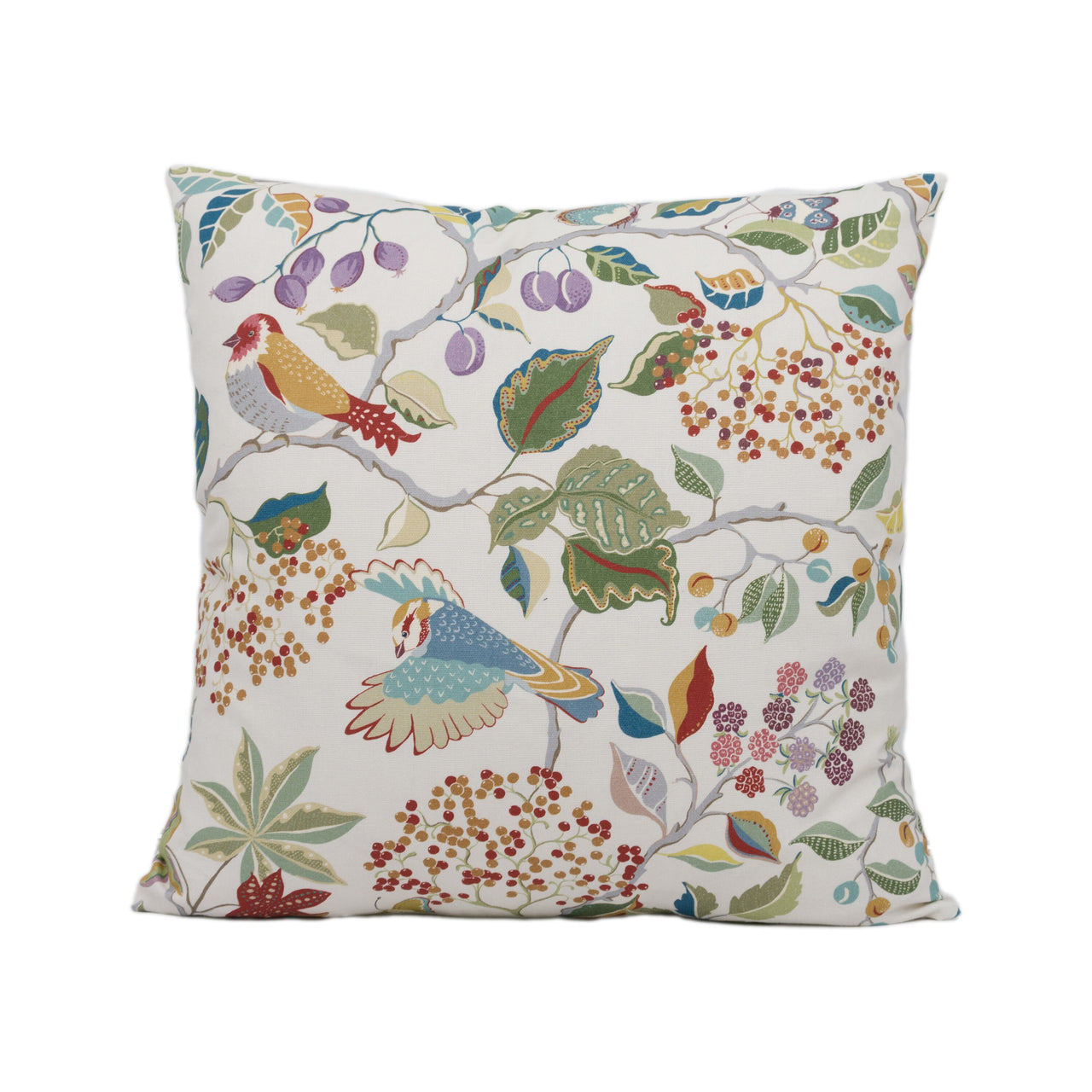 Sanderson - Birds & Berries - Rowan Berry - Stunning Handmade Cushion Cover Throw Pillow Designer Home Décor