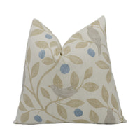 Thumbnail for Sanderson - Damson Tree - Denim / Barley - Cushion Cover Throw Pillow Designer Home Décor