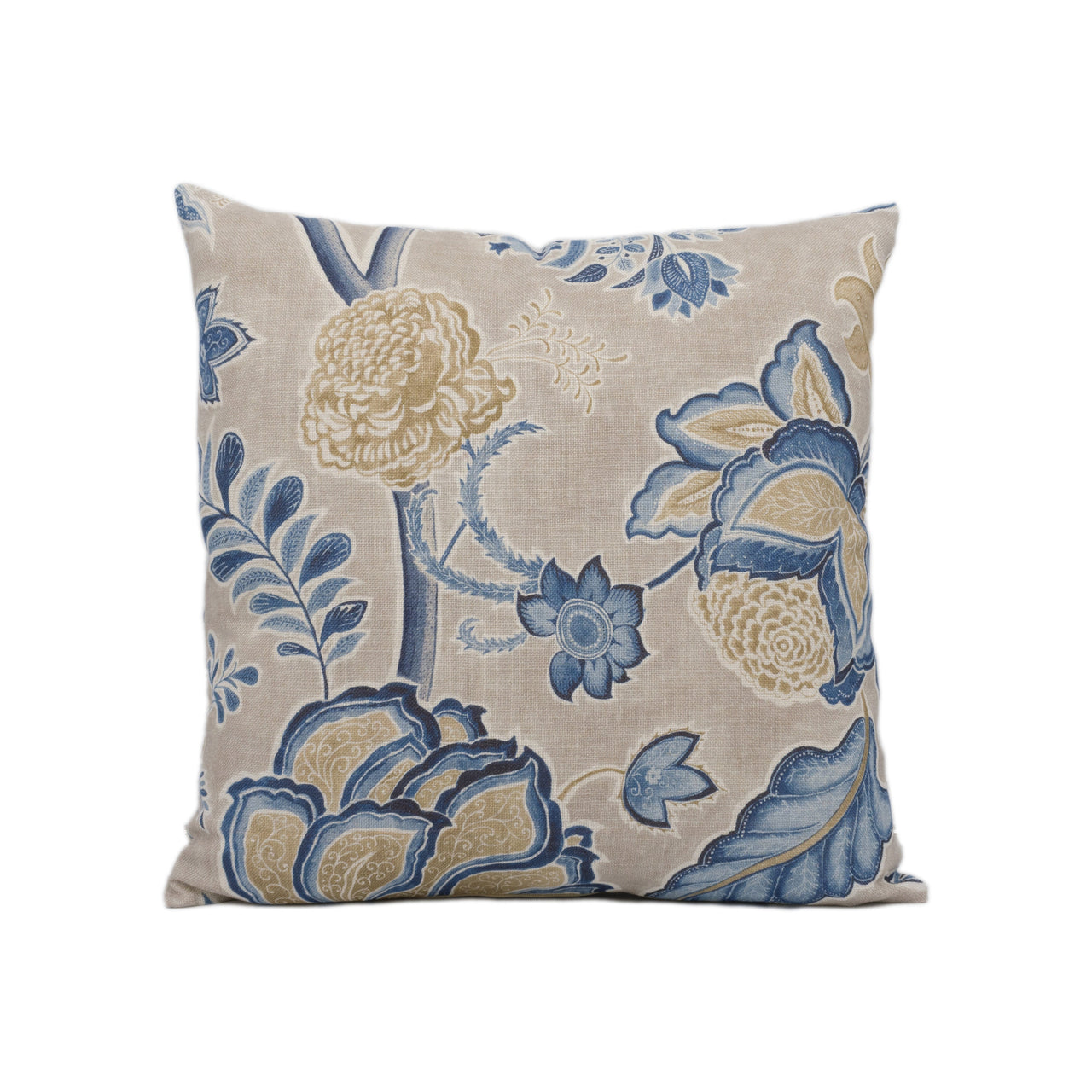 Sanderson - Shalimar - China Blue / Linen - Cushion Cover Throw Pillow Designer Home Decor