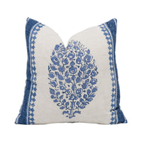 Thumbnail for Thibaut - Chappana - Blue and White - Stunning Cushion Cover Handmade Throw Pillow Designer Home Décor