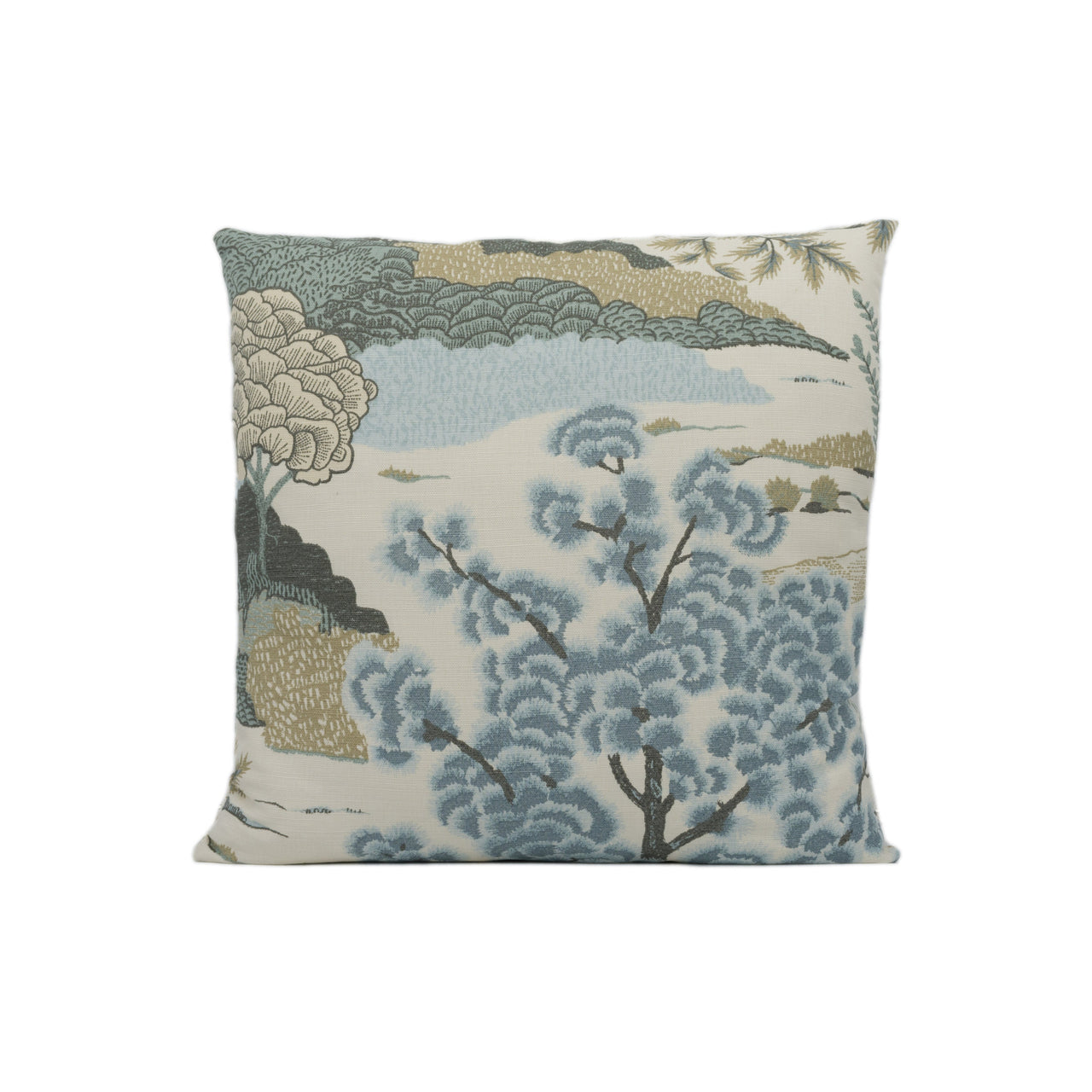 Thibaut - Daintree - Aqua - Exotic Australian Japanese Coastal Inspired Designer Cushion Cover - Luxury Throw Pillow - Handmade Home Decor