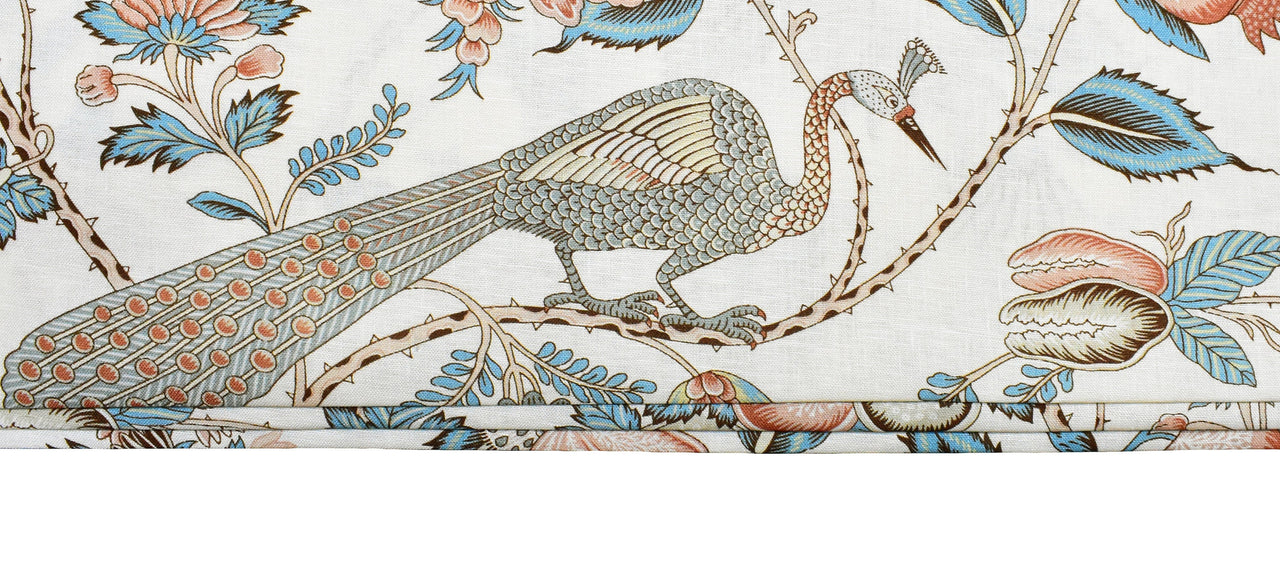 Schumacher - Campagne - Peacock & Rouge  - Made To Measure Professionally Made Roman Blind