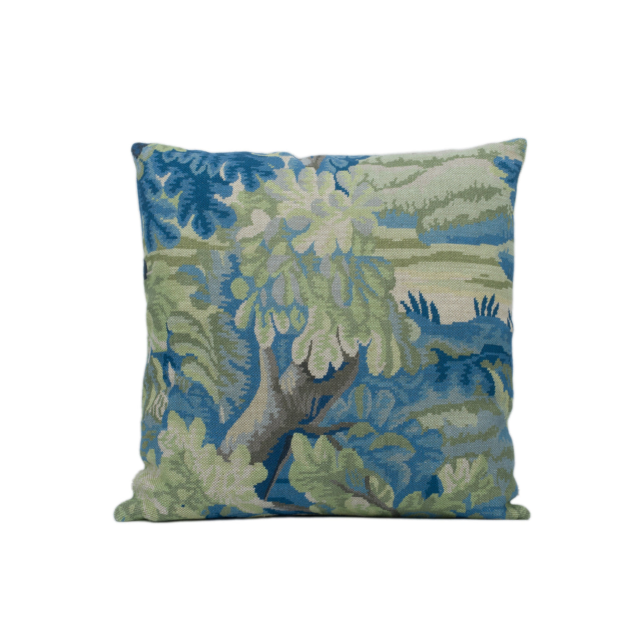 Cowtan & Tout - Richmond - Green, Blue - Classic Woven Tapestry Cushion Cover  - Handmade Throw Pillow Designer Home Décor