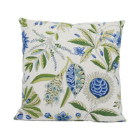 Thumbnail for Schumacher - Roca Redonda - Blue & Ivory - Fresh Floral Chic Designer Cushion Cover - Handmade Throw Pillow - Luxury Home Decor