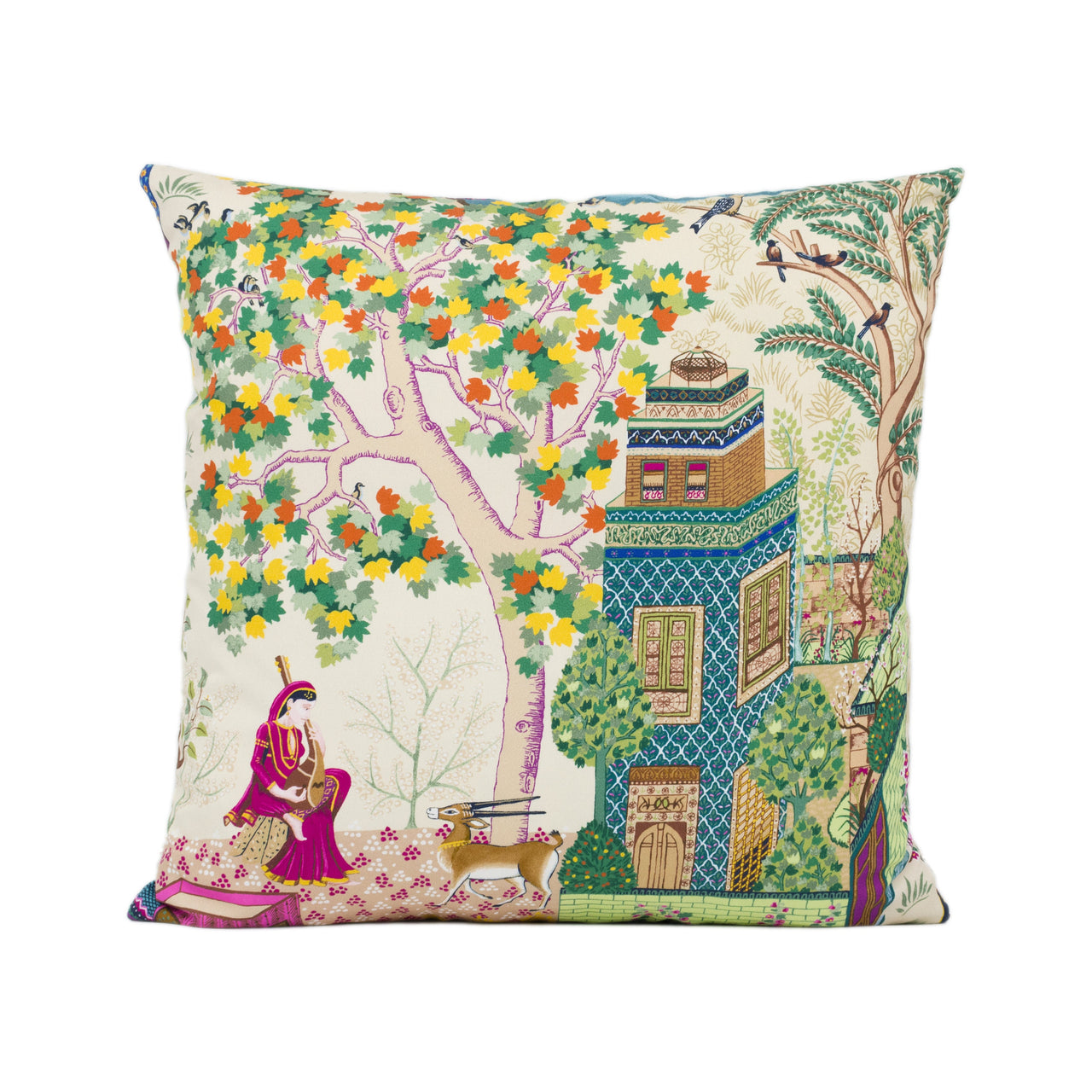 Manuel Canovas - Leyla - Rose Indien - Contemporary Silk Road Inspired Designer Cushion Cover - Luxury Throw Pillow - Handmade Home Décor