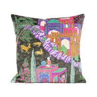 Thumbnail for Manuel Canovas - Leyla Velours - Brun - Luxury Silk Road Velvet Designer Cushion Cover - Bohemian Throw Pillow - Handmade Home Décor