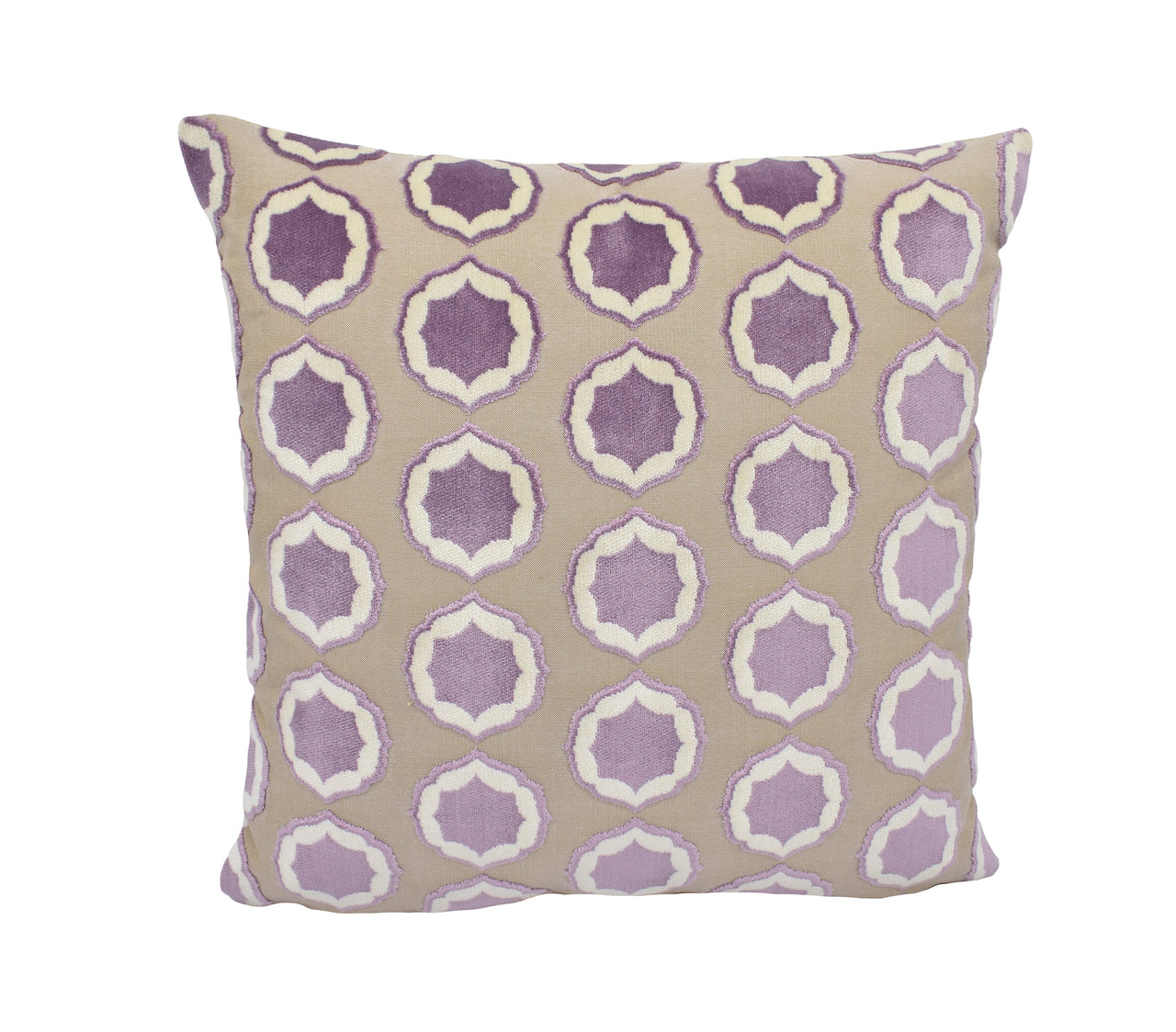 Manuel Canovas - Tiana - Glycine / Blanc - Glamorous Designer Cut Velvet Cushion Cover - Handmade Throw Pillow - Designer Home Décor