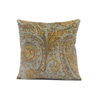 Thumbnail for Colefax and Fowler - Cornelius - Aqua - Evocative Paisley Velvet Designer Cushion Cover - Handmade Throw Pillow - Luxury Home Decor