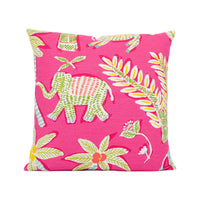 Thumbnail for Thibaut - Goa - Pink - Primitive Cave Drawing Inspired Designer Cushion Cover - Luxury Home Decor - Handmade Home Decor