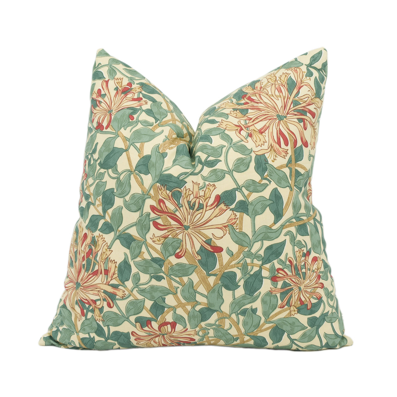 William Morris - Honeysuckle - Cream / Wine - Stunning Classic English Designer Cushion Cover Home Décor Throw Pillow