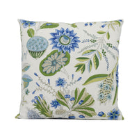 Thumbnail for Schumacher - Roca Redonda - Blue & Ivory - Fresh Floral Chic Designer Cushion Cover - Handmade Throw Pillow - Luxury Home Decor