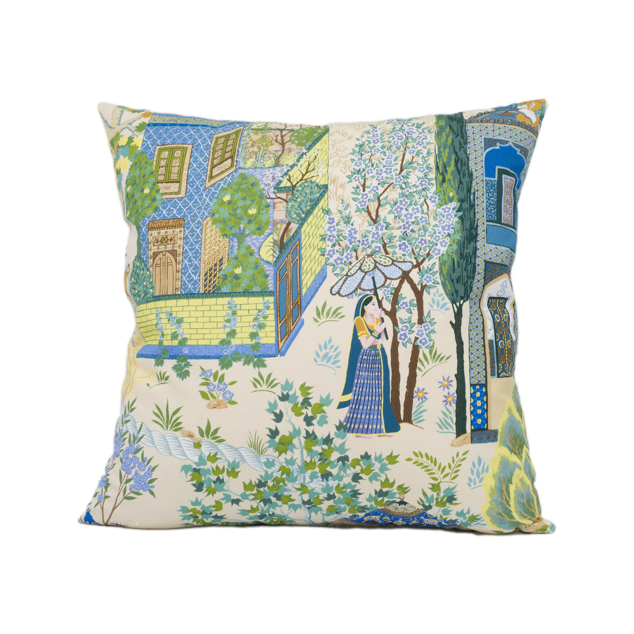 Manuel Canovas - Leyla - Ceylan - Contemporary Silk Road Inspired Designer Cushion Cover - Luxury Throw Pillow - Handmade Home Décor