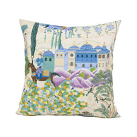 Thumbnail for Manuel Canovas - Leyla - Ceylan - Contemporary Silk Road Inspired Designer Cushion Cover - Luxury Throw Pillow - Handmade Home Décor