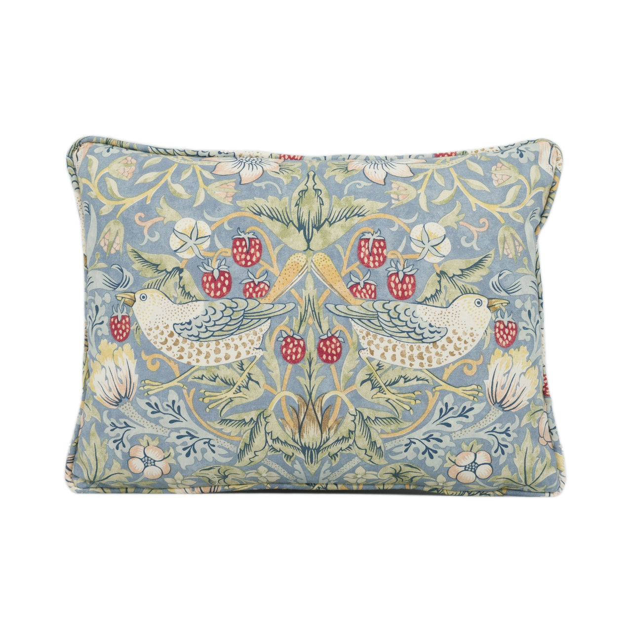 William Morris - Strawberry Thief - Slate / Vellum - Stunning Iconic Classic Designer Cushion Cover - Handmade Home Decor - Luxury Throw