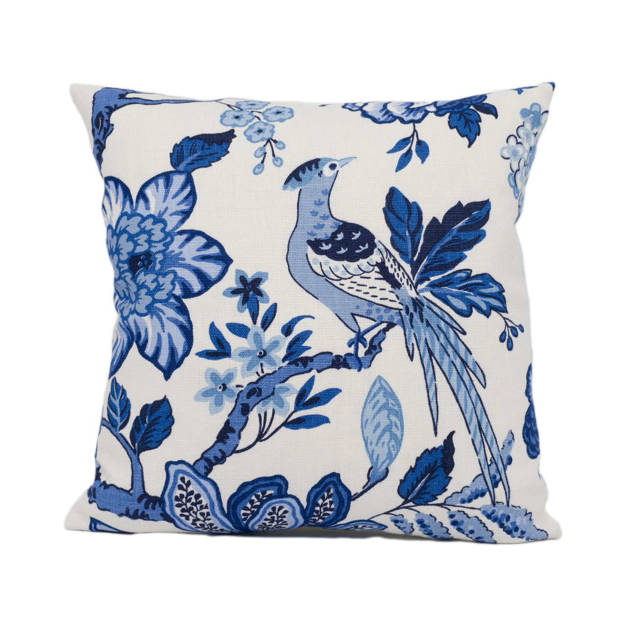 Schumacher - Huntington Gardens - Bleu Marine - Stunning Tree Of Life Designer Cushion Cover - Handmade Throw Pillow - Luxury Home Decor