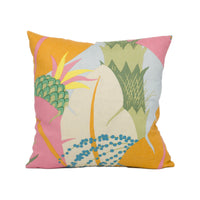 Thumbnail for Schumacher - Ananas - Tropical - 1930's Colourful Pineapple & Banana Leaves Cushion Cover - Handmade Throw Pillow Designer Home Decor