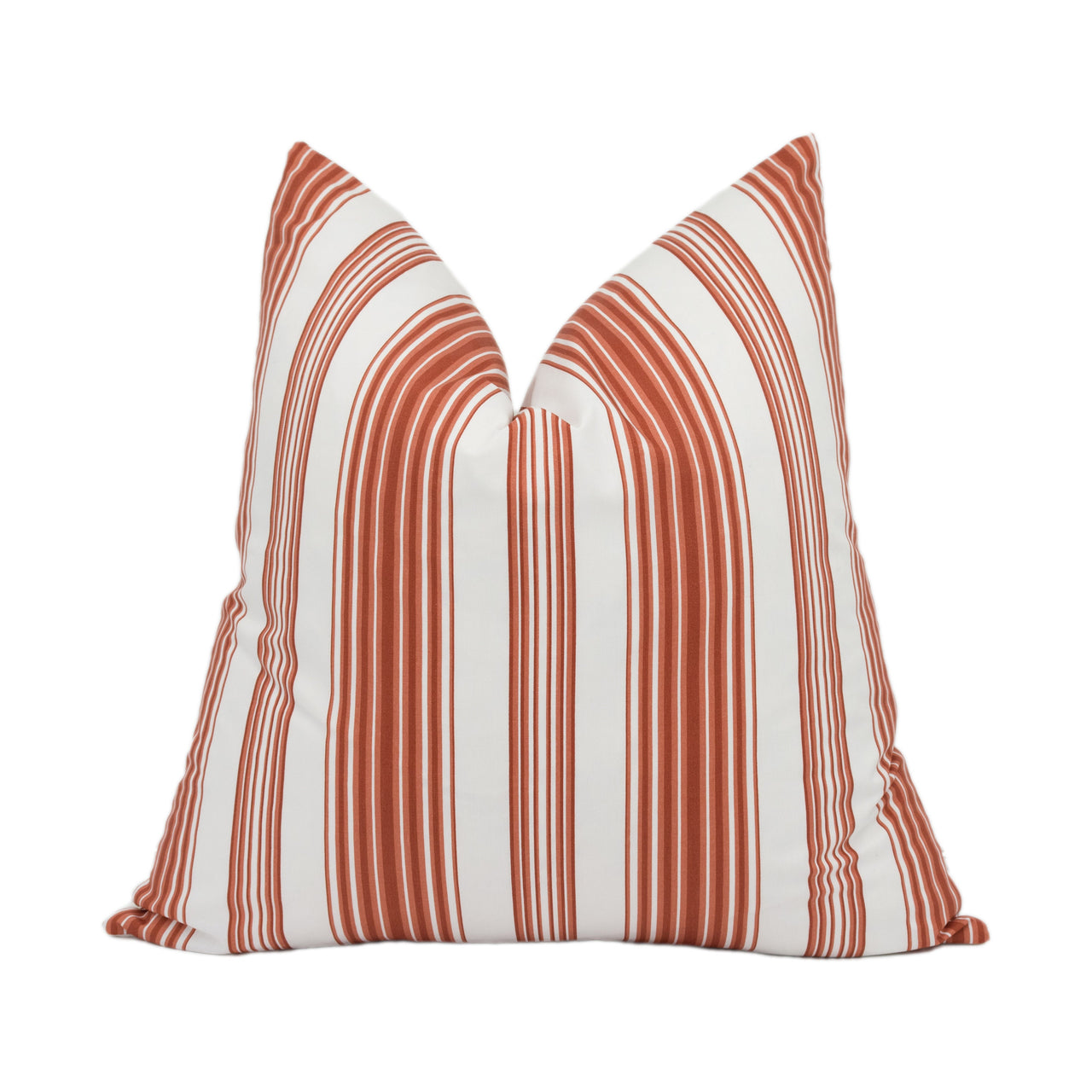 Soane Britain - Trianon Stripe - Sorolla Red - Classic Atmospheric French Stripe Designer Cushion Cover - Luxury Throw Pillow - Handmade