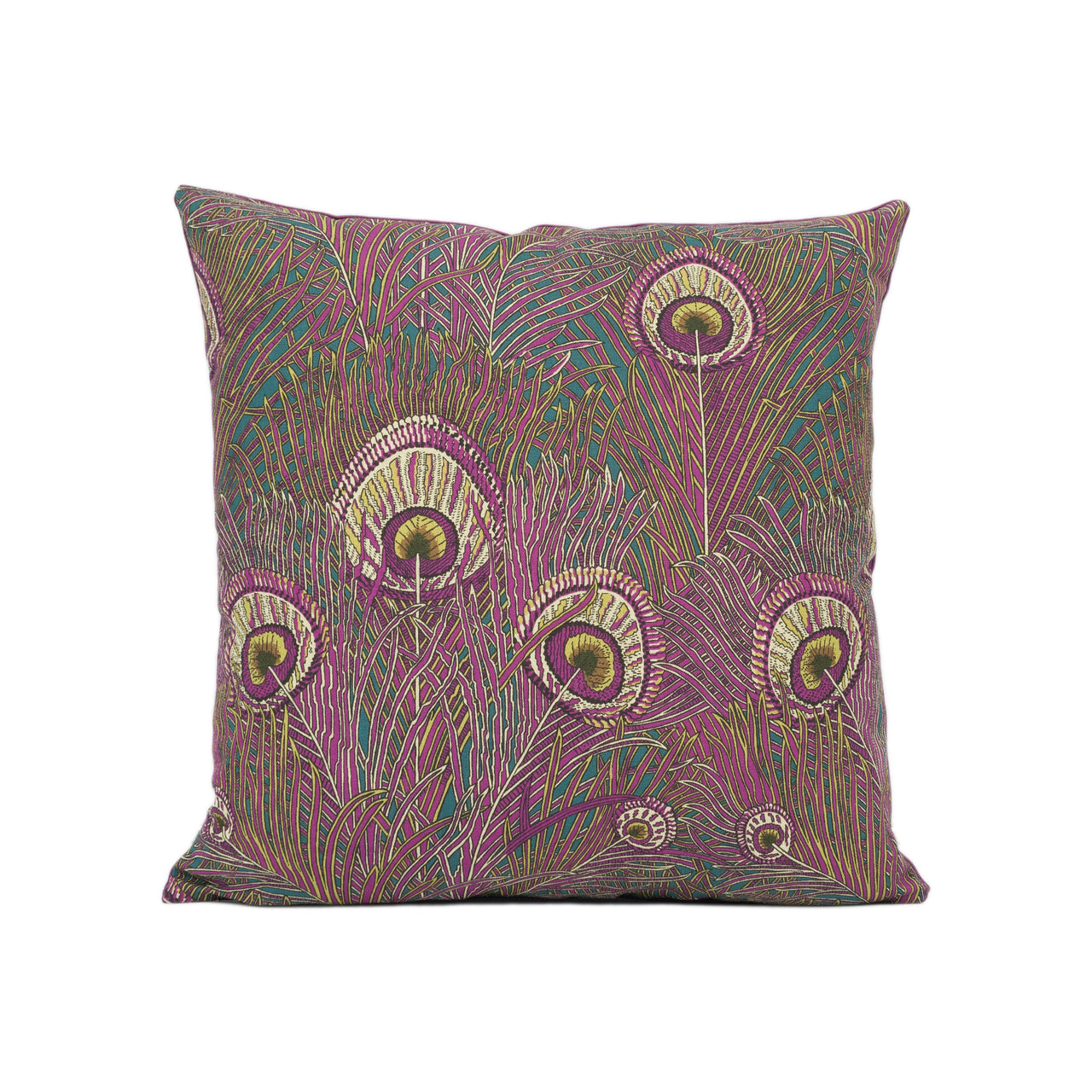 Liberty Art - Hera - Anemone - Stunning Peacock Feather Handmade Cushion Cover Throw Pillow Home Décor