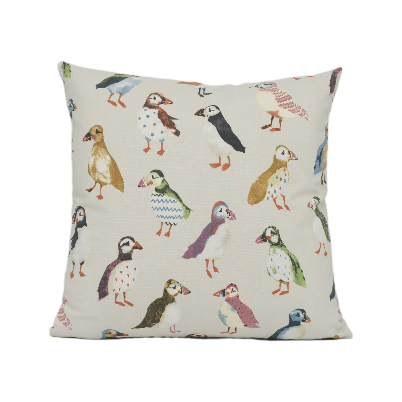 Prestigious Textiles - Puffin - Driftwood - Fun Cushion Cover Whimsical Throw Pillow Colourful Designer Home Décor