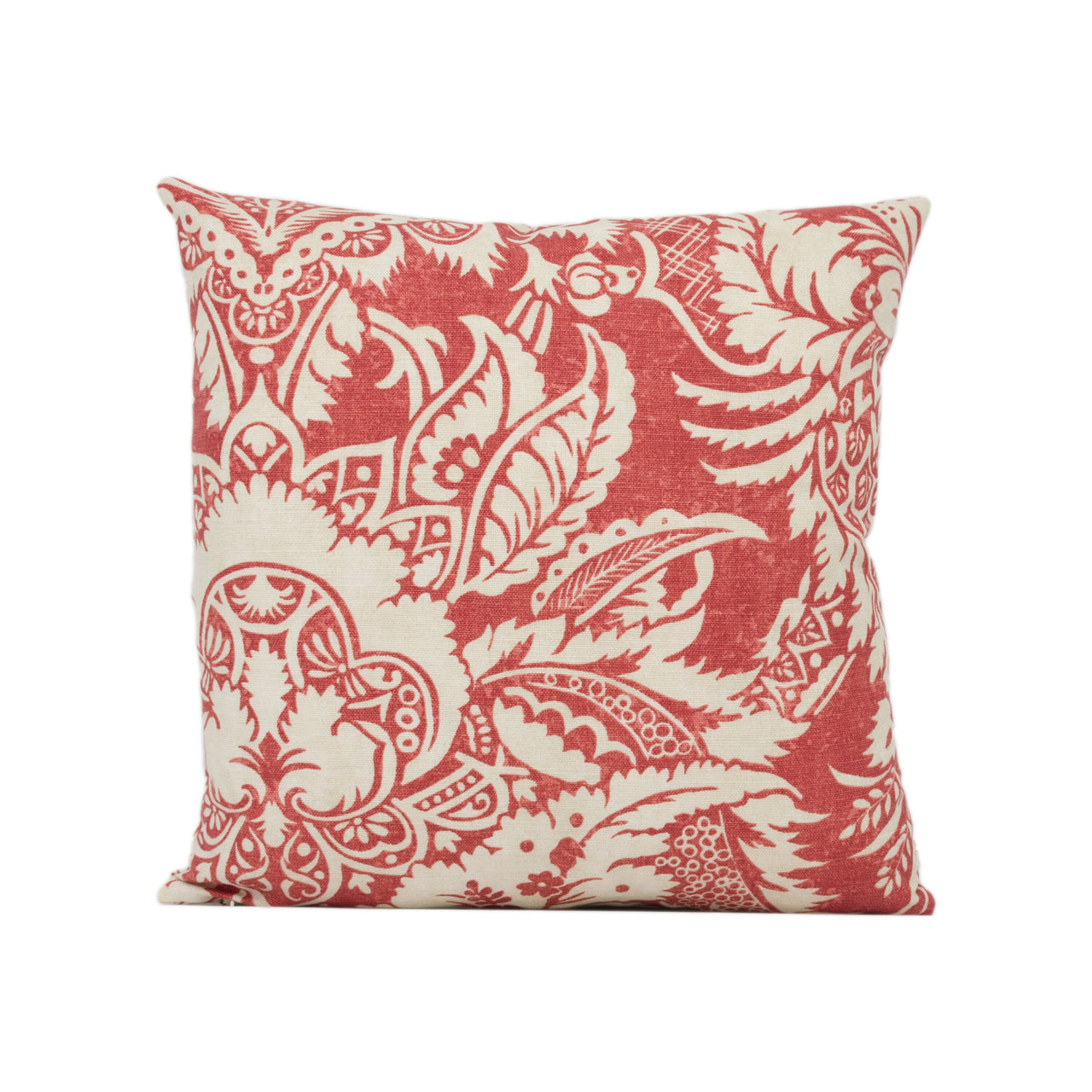 Thibaut - Chardonnet Damask - Red - Handmade Cushion Cover Stunning Throw Pillow Designer Home Décor