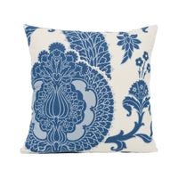 Thumbnail for Schumacher - Shalkar - Indigo - Bold Floral Damask Designer Cushion Cover - Handmade Throw Pillow - Luxury Home Decor