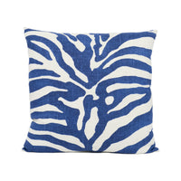 Thumbnail for Thibaut - Serengeti - Navy - Stunning Zebra Print Cushion Cover Handmade Throw Pillow Designer Home Décor