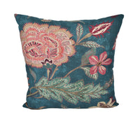 Thumbnail for Zoffany - Indienne Print - Prussian Blue / Koi - Luxurious Floral Zoffany Archive Cushion Cover - Handmade Throw Pillow Designer Home Decor