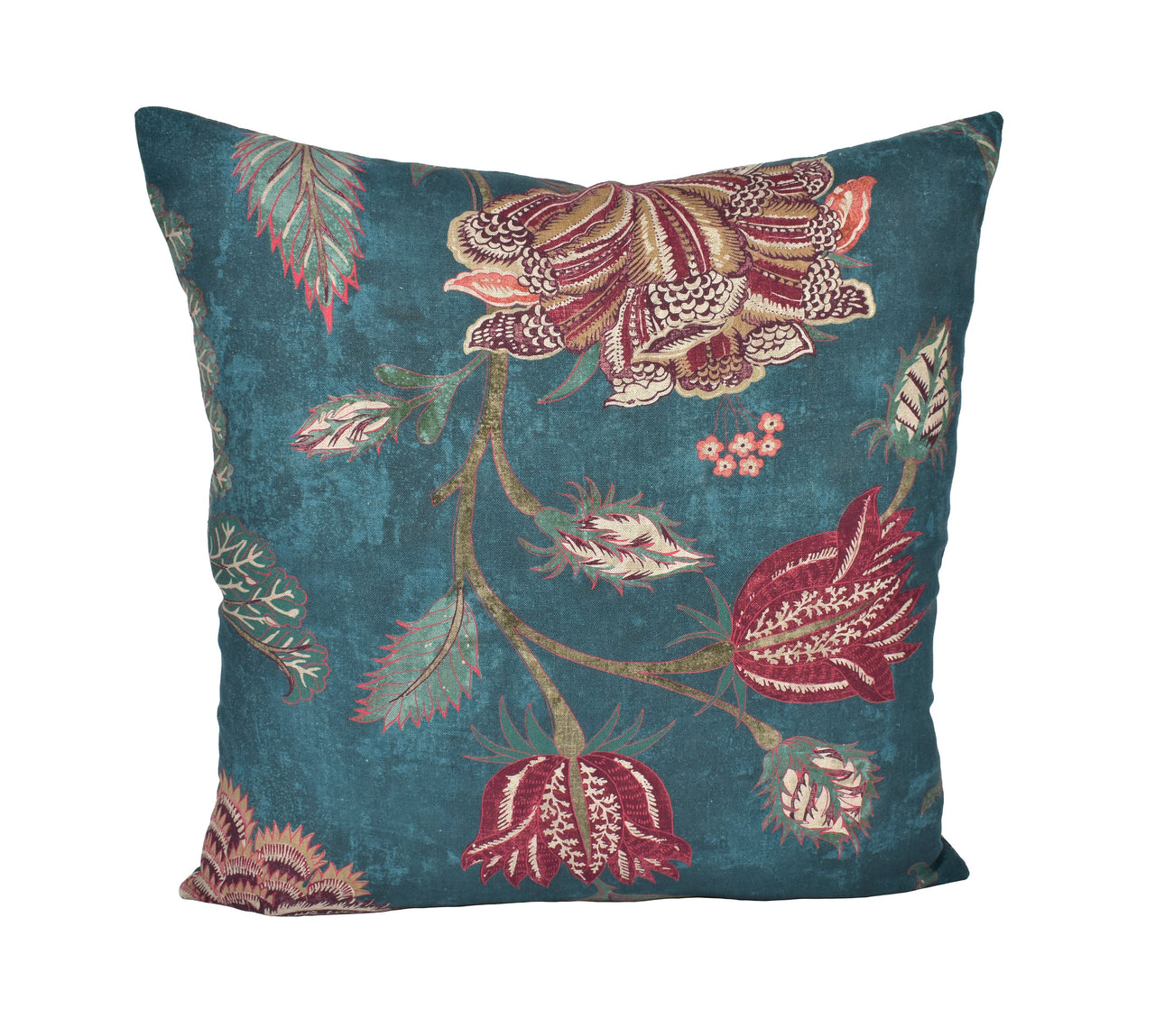 Zoffany - Indienne Print - Prussian Blue / Koi - Luxurious Floral Zoffany Archive Cushion Cover - Handmade Throw Pillow Designer Home Decor