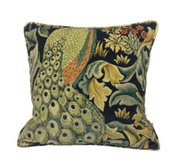 Thumbnail for William Morris - Forest Velvet - Charcoal - Self-Piped Cushion Cover Throw Pillow Designer Home Decor