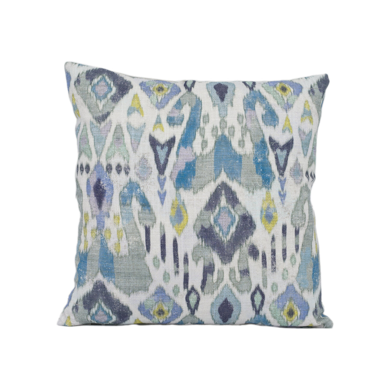 Jane Churchill - Jaru - Blue / Aqua - Exuberant Antique Ikat Designer Cushion Cover -Handmade Throw Pillow - Luxury Home Décor