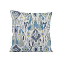 Thumbnail for Jane Churchill - Jaru - Blue / Aqua - Exuberant Antique Ikat Designer Cushion Cover -Handmade Throw Pillow - Luxury Home Décor