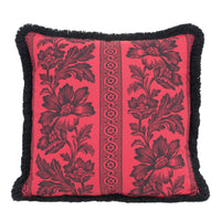 Thumbnail for Ralph Lauren - Gwinnett Toile - Antique Red Floral - Luxury Plush Fringe Cushion Cover - Handmade Throw Pillow Designer Home Décor