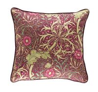 Thumbnail for William Morris - Seaweed - Aubergine / Bayleaf - Cushion Cover Throw Pillow Designer Home Decor