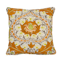 Thumbnail for William Morris - Ben Pentreath - Merton - Burnt Orange / Chartreuse - Bright Cushion Cover - Handmade Throw Pillow Designer Home Décor