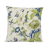 Thumbnail for Thibaut - Nemour - Navy and Cream - Bold Colourful Floral Cushion Cover Handmade Throw Pillow Designer Home Décor