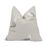 Thumbnail for Sanderson - Shore Birds - Driftwood - Whimsical Seaside Seagull Cushion Cover Handmade Throw Pillow Designer Home Décor