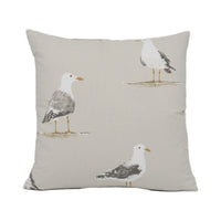 Thumbnail for Sanderson - Shore Birds - Driftwood - Whimsical Seaside Seagull Cushion Cover Handmade Throw Pillow Designer Home Décor