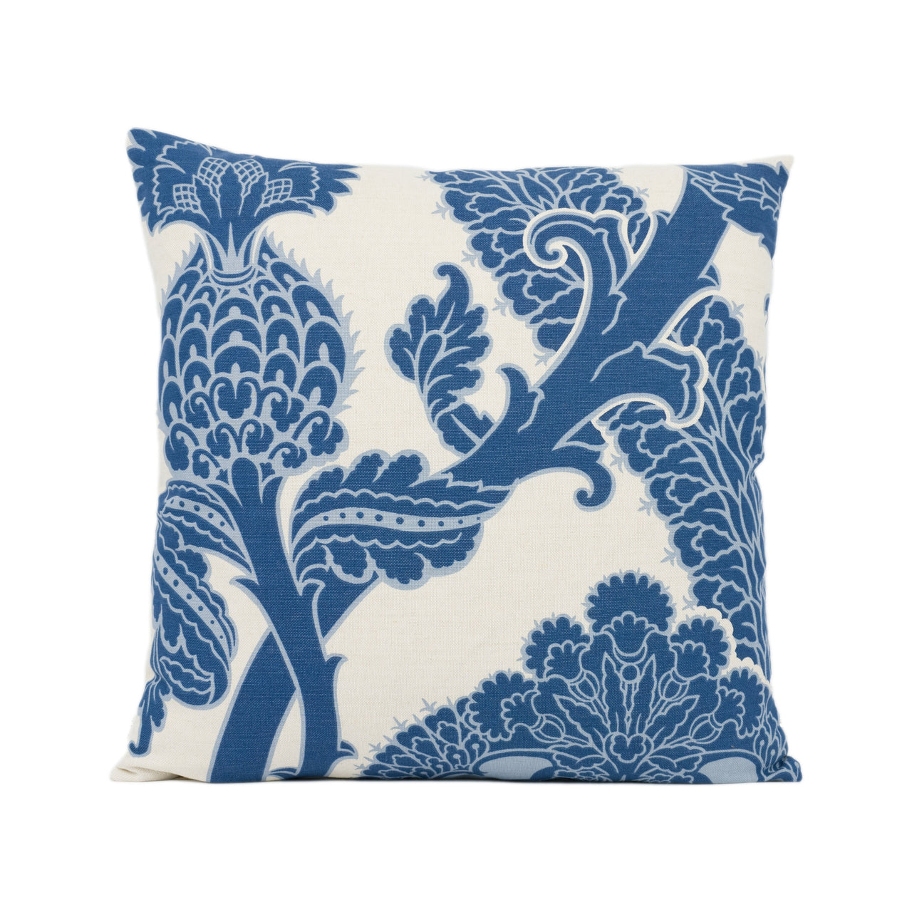 Schumacher - Shalkar - Indigo - Bold Floral Damask Designer Cushion Cover - Handmade Throw Pillow - Luxury Home Decor