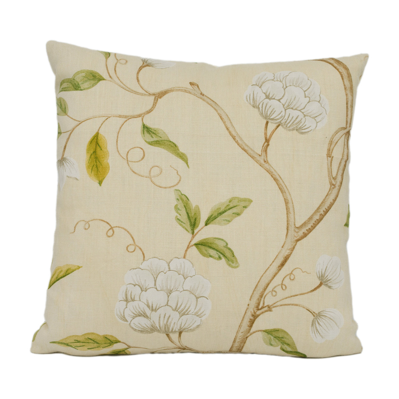 Colefax and Fowler - Snow Tree - Cream - Classic Traditional Floral Designer Cushion Cover - Handmade Throw Pillow Luxury Home Decor