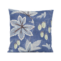 Thumbnail for Colefax and Fowler - Lindon - Navy - Gorgeous Modern Trailing Leaf and Hops Cushion Cover - Handmade Throw Pillow Designer Home Décor