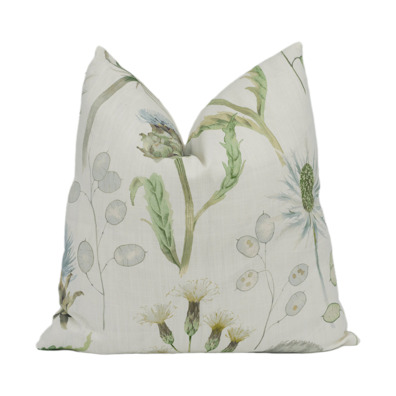 Sanderson - Thistle Garden - Mist / Pebble - Enchanting Countryside Floral Cushion Cover - Handmade Throw Pillow Designer Home Décor