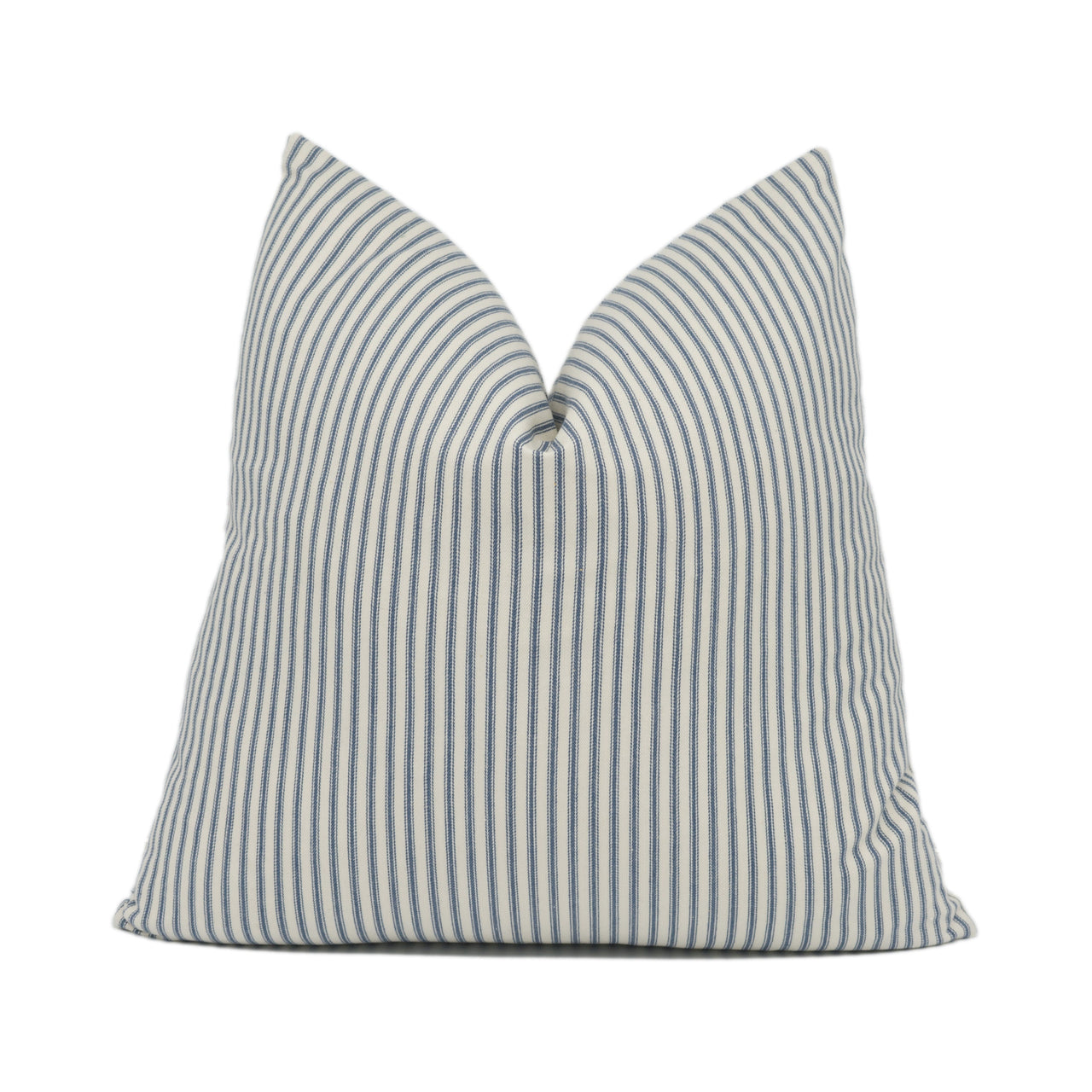 Sanderson - Sutton - Navy - Classic Woven Stripes Cushion Cover - Handmade Throw Pillow Designer Home Décor