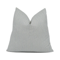 Thumbnail for Sanderson - Sutton - Navy - Classic Woven Stripes Cushion Cover - Handmade Throw Pillow Designer Home Décor