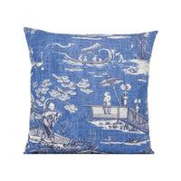 Thumbnail for Thibaut - Cheng Toile - Navy - Sophisticated Modern Chinoiserie Cushion Cover - Designer Home Décor Handmade Throw Pillow