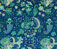 Thumbnail for Schumacher - Majorelle Velvet - Blue - Leon Bakst Inspired Floral Designer Velvet Cushion Cover - Handmade Throw Pillow - Luxury Home Decor