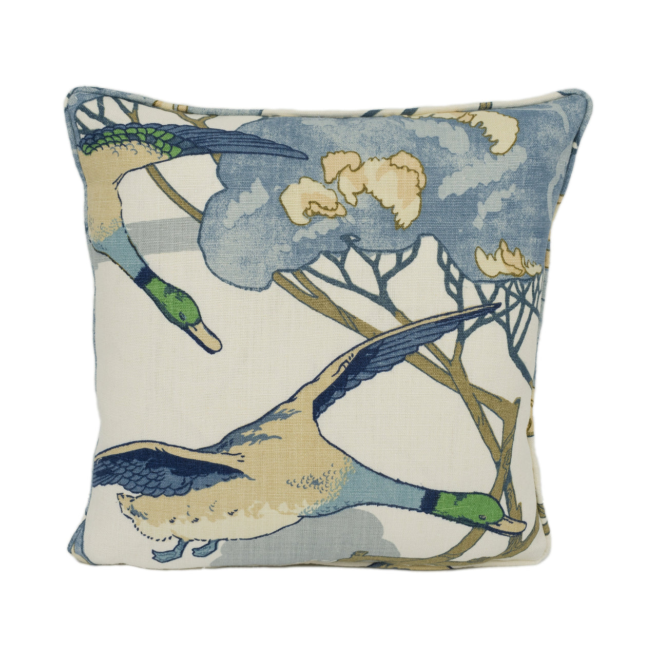 Mulberry - Flying Ducks - Blue - Stunning Designer Cushion Cover Home Decor Throw Pillow