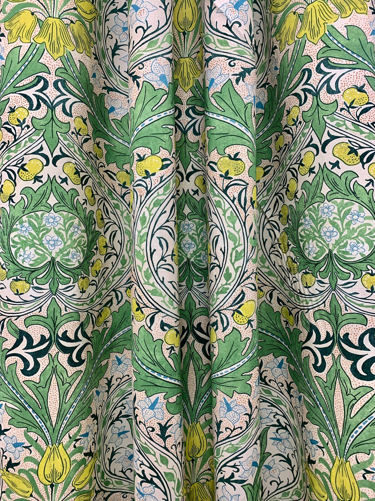 Genuine William Morris - Merton- leaf Green/sky  by Ben Pentreath -  Made to Measure Curtains Designer Home Decor