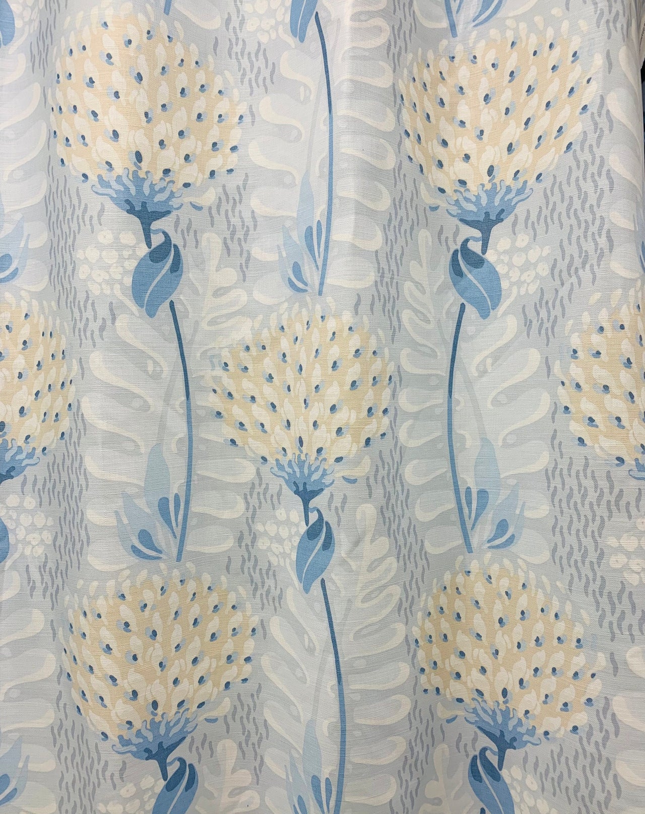 Thibaut - Anna French Fabric - Tiverton  - Spa Blue  Made to Measure Curtains - draper panels